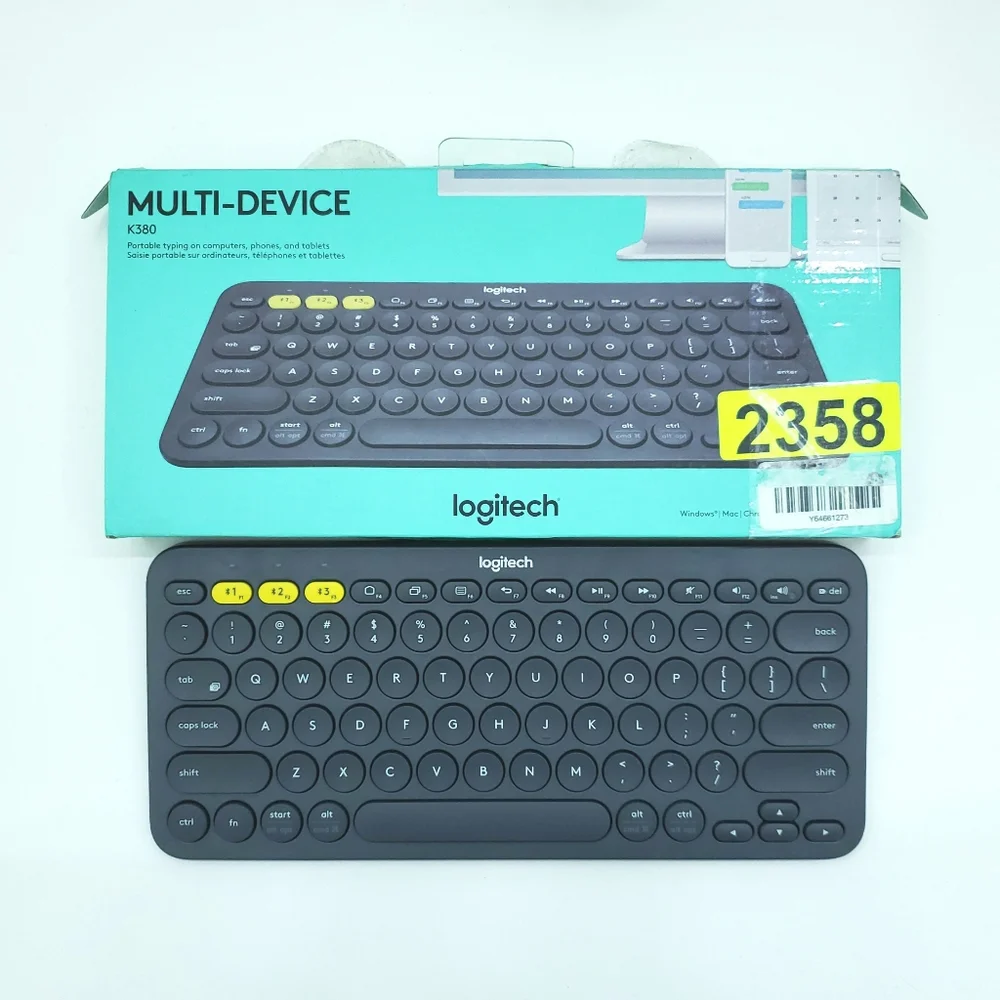 Logitech K380 Multi-Device Bluetooth Keyboard - Open Box Pebble Keys